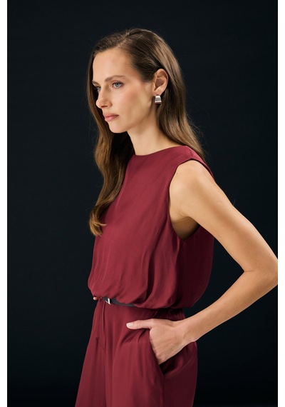 Sateen Colin Bluz - Bordo-137316