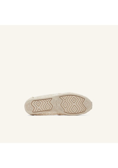 10016241 Natural Espadril Kadın 10016241 10016254 10021935 Toms Alpargata Classıc Moroccan Crochet Beyaz