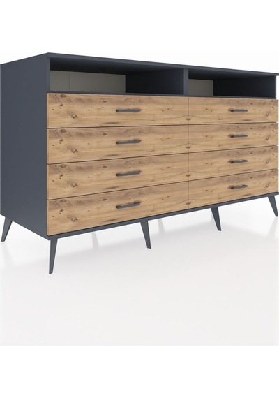Kronos Konsol 2 Raflı 8 Çekmeceli 176x59x99 Antrasit-antrasit/ça Antrasit-antrasit/çam Kronos Konsol 2 Raflı 8 Çekmeceli 176x59x99 Antrasit-antrasit/ça Antrasit-antrasit/çam