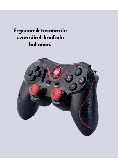 Ergonomik Kablosuz Oyun Kolu Pc Ve Mobil Uyumlu