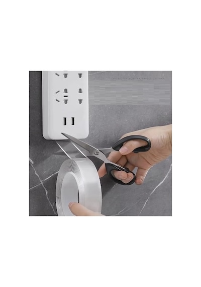Dayanıklı Çift Taraflı İz Bırakmaz Şeffaf Çok Amaçlı Tamir Silikon Bant Güçlü Montaj 30mm X 2mt