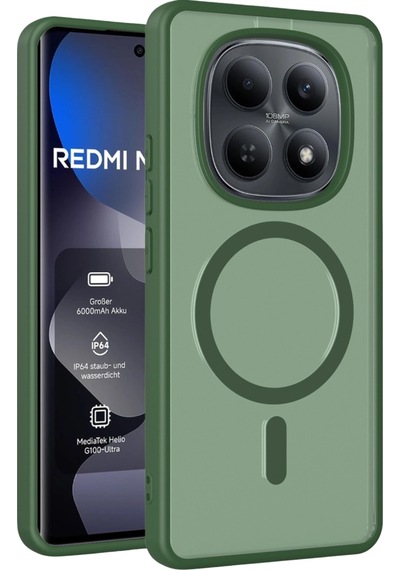 Xiaomi Redmi Note 15 4g Jota Magsafe Kapak - Koyu Yeşil