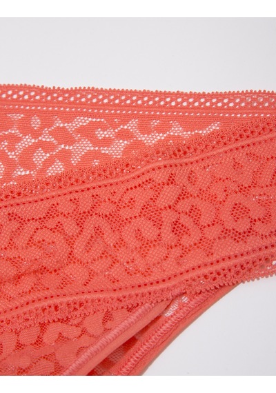 Marks & Spencer Dantel Detaylı Brazilian Tipi Külot T61006232B Kırmızı