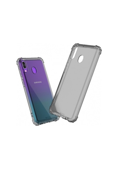 Blogy Galaxy M20 İle Uyumlu Crystal Fit Kılıf Smoke Black