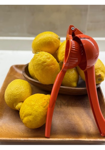 Renkli Döküm Limon Sıkacağı Limon Presi Büyük Boy, Rennkli Metal Limon Sıkacağı, Döküm Naranciye Sıkacağı Turuncu Çok Renkli