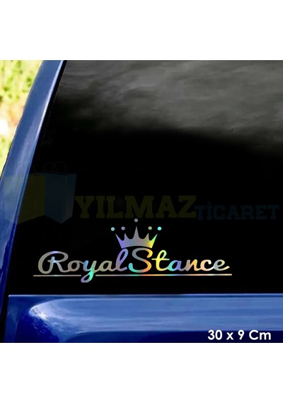 Royal Stance Renkli Hologram Araba Oto Sticker Etiket Çıkartma
