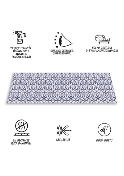 Kendinden Yapışkanlı Fayans Kaplama Pvc Karo Serenity Desen 60x120 Cm 7 Adet 5 M2