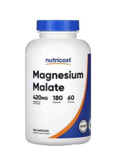 Nutricost, Magnesium Malate, 420 Mg, 180 Capsules. Usa 4038
