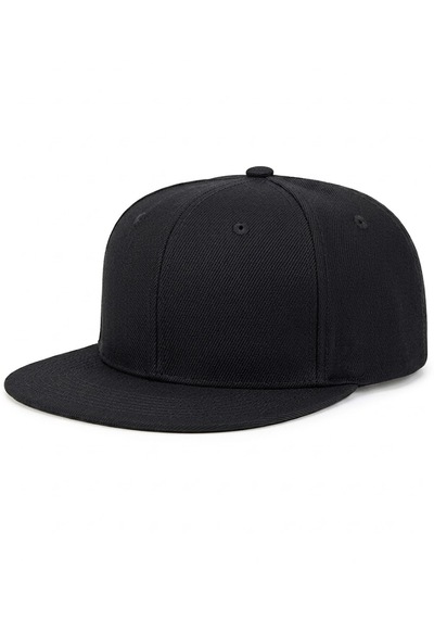 Maviş Tuhafiye Hip Hop Snapback Cap Modern Siyah Şapka Logosuz