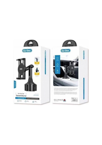 Araç İçi Telefon Tutucu Go Des GD-HD313 360 Oynar Başlıklı Bardaklık Tipi Tasarım