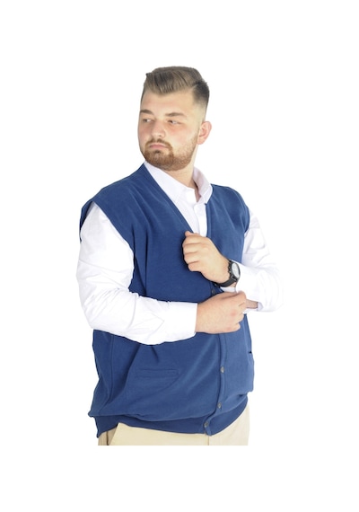 Mode Xl Büyük Beden Erkek Yelek Selanik 20545 Indigo 001