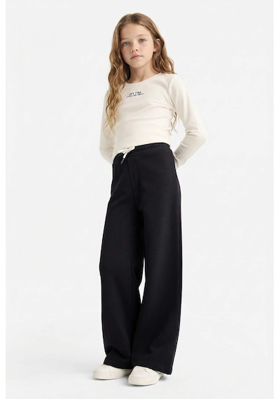 Defacto Kız Çocuk Wide Leg Beli Lastikli Geniş Paça Eşofman Altı D0743A824AU Siyah Defacto Kız Çocuk Wide Leg Beli Lastikli Geniş Paça Eşofman Altı D0743A824AU Siyah