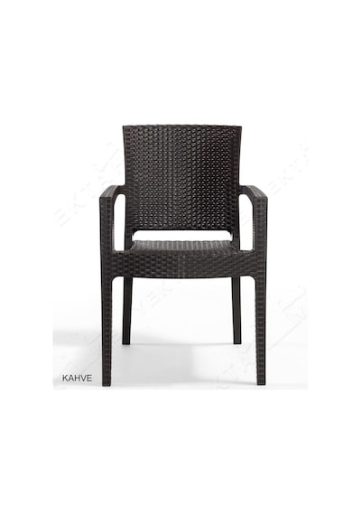 Yektahome Novussi Liverno Classi Rattan Masa Takımı Bahçe Takımı 90 x 150 CM Ka Kahverengi