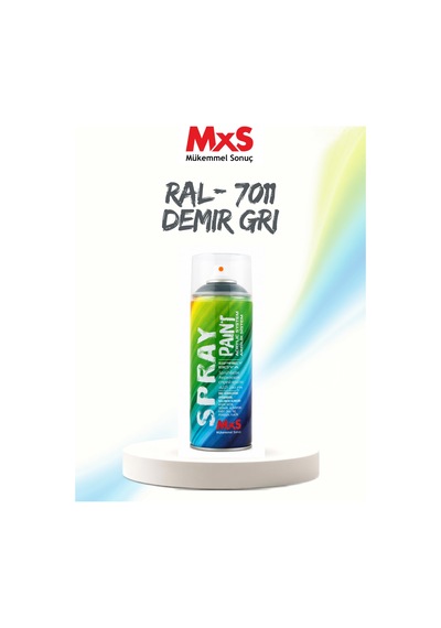 Mxs Ral 7011 Demir Gri Akrilik Sprey Boya 400 Ml Siyah