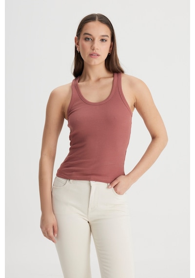 Lee Slim Fit Dar Kesim Kiremit Rengi Tişört L241615A95 Kiremit