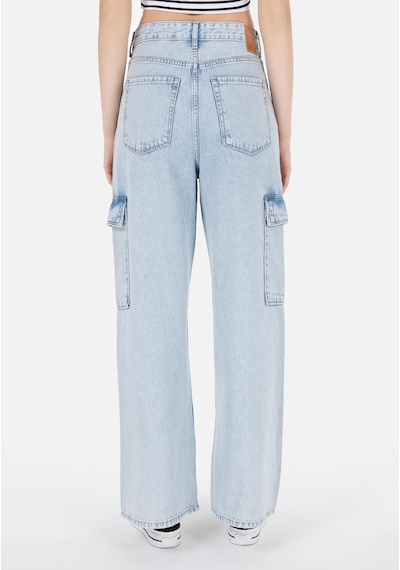 Colin's Colins Cargo Fit Yüksel Bel Daralan Paça Kadın Mavi Jean Pantolon Cl1069983 Q1.v1 Dn00214 Denim