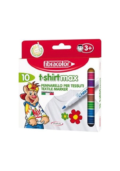 Fibracolor T-Shirtmax Kalıcı Tekstil-Kumaş Kalemi 10  Renk