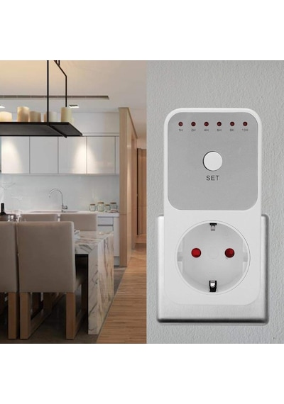 Wellhise Tm04 Geri Sayım Ayarlı Zamanlayıcı Priz - 16a 3680w Dijital Zaman Ayarlı Priz