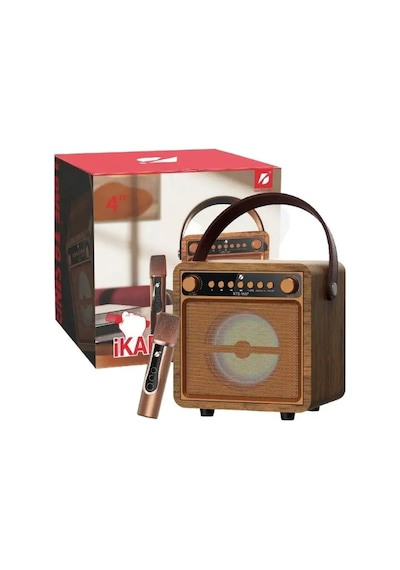Kts 1687 10 W 4" Mikrofonlu Bluetooth Speaker Kablosuz Karaoke Hoparlör