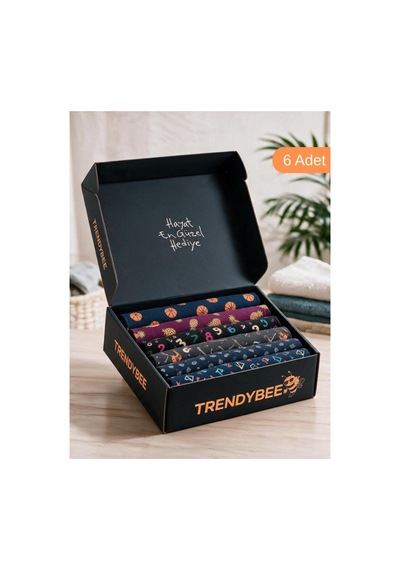 Trendybee Erkek Boxer Renkli Desenli 6'lı Paket Pamuk Penye Kumaş Özel Kutulu Battal Boy Seçenekli Dantelli Dantelli Trendybee Erkek Boxer Renkli Desenli 6'lı Paket Pamuk Penye Kumaş Özel Kutulu Battal Boy Seçenekli Dantelli Dantelli