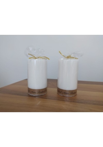 Bozkurt 7*12 Cm Silindir Mum 2' Li Beyaz Set (471576117)