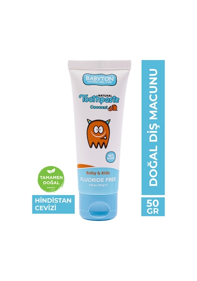 Babyton Doğal Hindistan Cevizi Diş Macunu Florürsüz 50 G