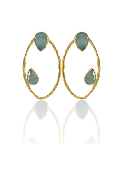 Kadir Jewellery 22 Ayar Altın Kaplama Geometrik Küpe -el İşçiliği Ve Hipoalerjenik Küpe çok renkli