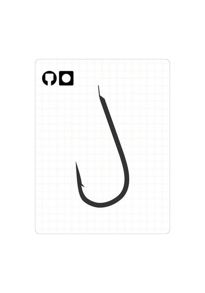Fudo Hooks 3701 Marukaizu ( Short ) Black Nikel Olta iğnesi / Balık Kancası - 1