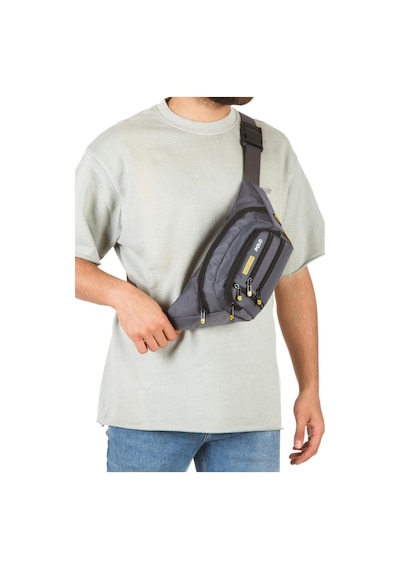 Newish Polo Erkek Çapraz Göğüs Bel Ve Omuz Çantası Gri