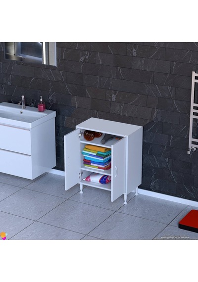 Eliusta Sabir 55 Cm 2 Raflı Beyaz Banyo Mutfak Dolabı 3 Bölmeli Çok Amaçlı Dolap 55x75x32,5 Cm Düzenleyici Beyaz Eliusta Sabir 55 Cm 2 Raflı Beyaz Banyo Mutfak Dolabı 3 Bölmeli Çok Amaçlı Dolap 55x75x32,5 Cm Düzenleyici Beyaz