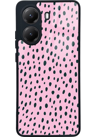 Xiaomi Poco X7 Pro Pembe Benek Tasarımlı Glossy Telefon Kılıfı Çok Renkli