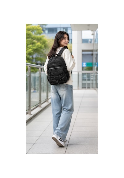 Kaff Young 51537 Black Siyah Unisex Çok Cepli Suya Dayanıklı Sırt Çantası