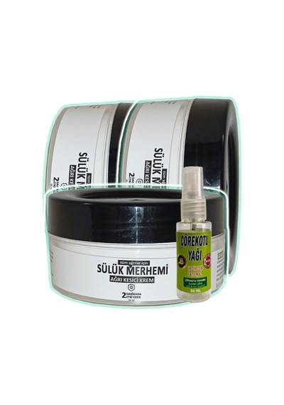 Sülük Merhemi 3 Adet 50 Ml Kremi + Çörek Otu Yağı Yağı 30 Ml