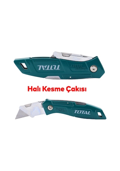 Ölçü Ve Maket Bıçağı Seti Şerit Metre Halı Kesme Maket Bıçağı Yedek Bıçak 10'lu Total Tos23037e