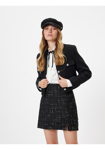 Koton Yüksek Bel Mini Tüvit Etek A Kesim Slim Fit Siyah Ekose 5wak70015uw Siyah Ekoseli Siyah Koton Yüksek Bel Mini Tüvit Etek A Kesim Slim Fit Siyah Ekose 5wak70015uw Siyah Ekoseli Siyah