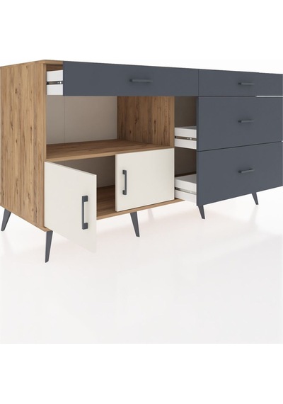 Kronos Konsol Tek Raflı 4 Çekmeceli 2 Kapaklı 176x59x99 Çam-aytaş Çam-aytaşı/antrasit Kronos Konsol Tek Raflı 4 Çekmeceli 2 Kapaklı 176x59x99 Çam-aytaş Çam-aytaşı/antrasit