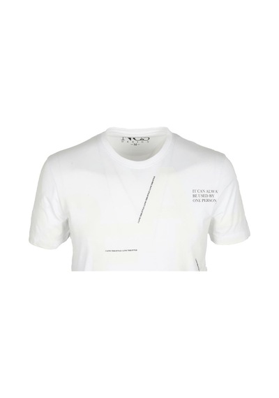 Ncs Beyaz Bisiklet Yaka Baskılı Slim Fit Dar Kesim Tshirt 1227-beyaz Beyaz