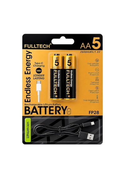 Şarjlı Pil Aa/aaa 1.5v Usb Type-c Şarjlı Lityum-iyon Pil, Şarj Edilebilir Kalem Pil Ve Kumanda