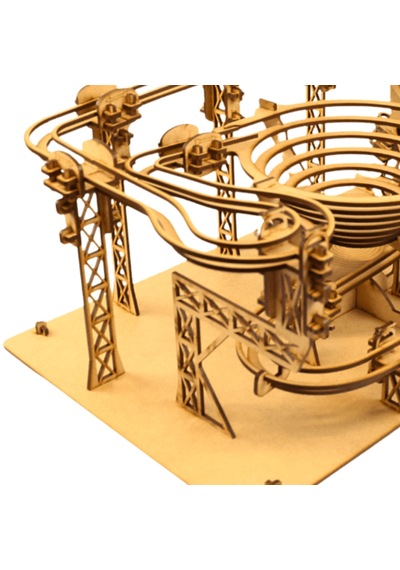 Marble Run Misket Oyunu Ahşap Maket 263 Parça Ahşap 3d Puzzle Marble Run Mekanik Maket Seti - 3d Ahşap Bilye Yolu Maketi
