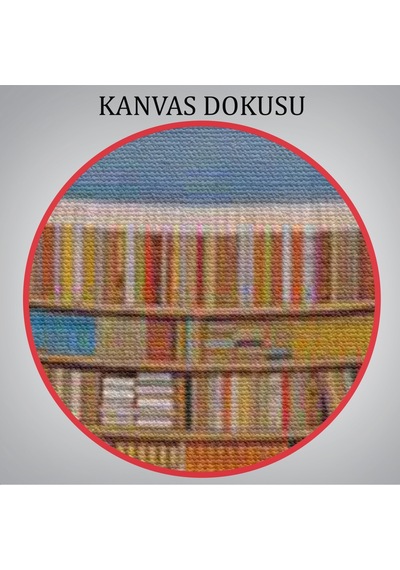Gerçeküstü Bir Kütüphane Kanvas Tablo, Çalışma Odası Hediyesi, Kütüphane Posteri-5209 70 X 100