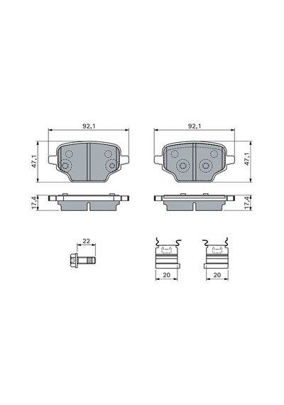 Toyota Proace City 1.5d 2019-2026 Bosch Arka Balata Netpar20764