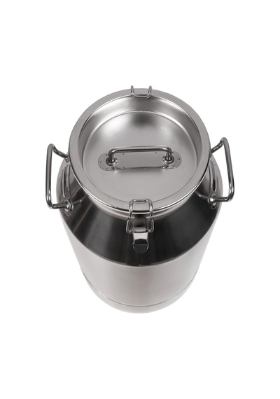 Melasty Süt Sağma Makinesi Paslanmaz Süt Güğümü 40 Litre İki Kulplu Kapaklı Ø208 Mm Geniş Ağız -1729