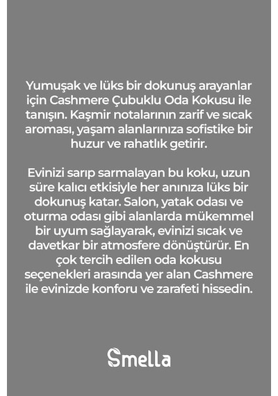 Kaşmir Çubuklu Oda Kokusu Cashmere Reed Diffuser 100ml Diğer