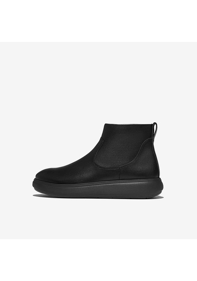 090 All Black Bot Kadın E2z-090 Fitflop Iq-comff Leather Zip Ankle Boots siyah