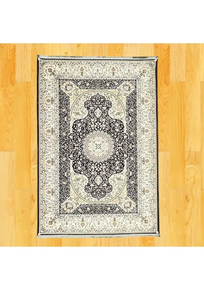 Vintage Saray Motifli 160 X 230 Cm Dijital Baskı Halı Mavi