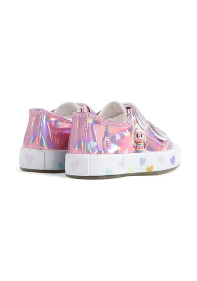Artı Artı Ayakkabı Mia Kids-2401 Hologram 3d Kız Çocuk Cırtlı Işıklı Pembe Sneakers Pembe