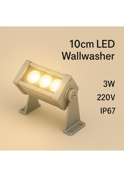 10cm 3w Led Wallwasher Günışığı 3000k Dış Cephe, Minare, Bahçe Aydınlatma Iç-dış Kullanım Ip65 3000k Günışığı