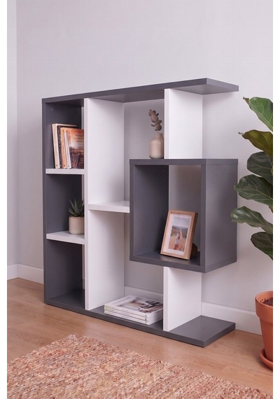 Reyo Enda Home Yegane Duvar Rafı, Duvar Kitaplığı, Dekoratif Kitaplık, Modern Kitaplık Beyaz - Antrasit Reyo Enda Home Yegane Duvar Rafı, Duvar Kitaplığı, Dekoratif Kitaplık, Modern Kitaplık Beyaz - Antrasit
