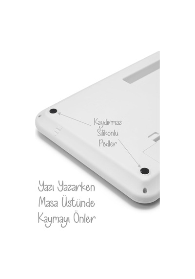 Lcd Ekran Yazı Tahtalı Hesap Makinesi 12 Haneli Tabletli Hesap Makinesi Beyaz Diğer