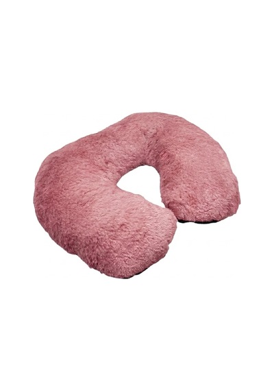 Yumuşak Tüylü Peluş Kürk Seyahat Boyun Yastığı Pembe